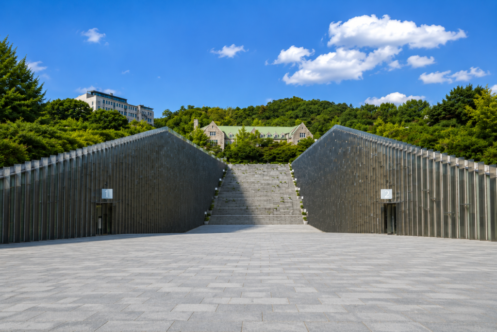 Korean university campus for Malaysian students applying to study in Korea